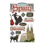 Travel Paper House SPAIN 3D Stickers 12pc