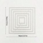 Metal Craft Cutting SCALLOP STITCHED SQUARE FRAME Dies 6pc - Image 2