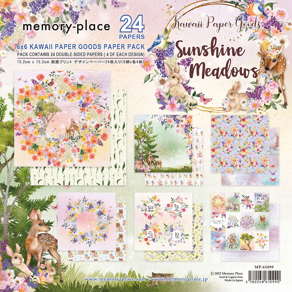 3059BF88-9BEB-4555-AC2B-8AEEF24CD1B2.jpg Memory Place SUNSHINE MEADOWS 6X6 Kawaii Goods Paper Pack - Image 1