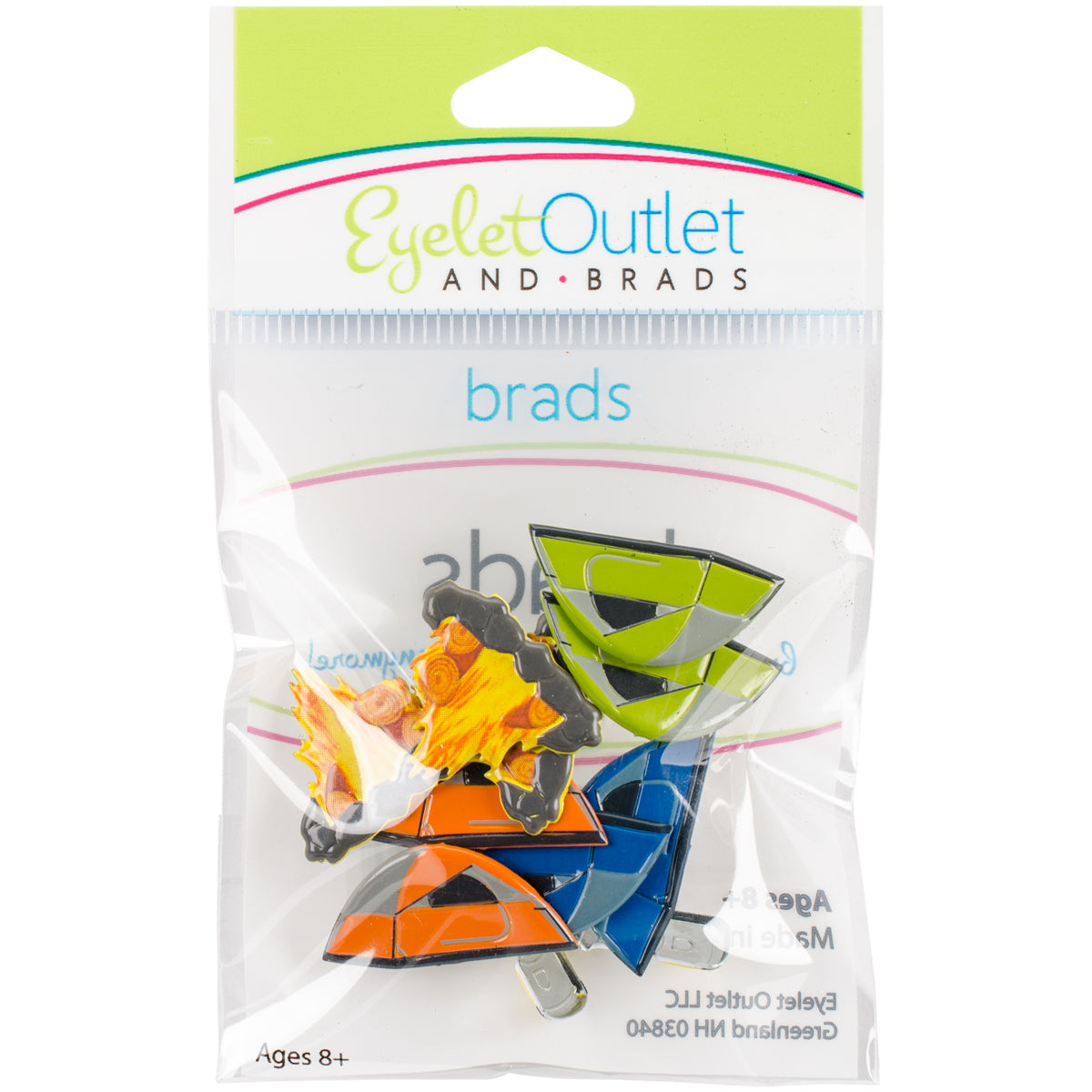 306433PK.jpg Eyelet Outlet CAMPING Brads 12pc Fire Tent - Image 1