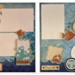 Premade SEASIDE EXPLORE (2) 12”X12” Scrapbook Pages