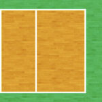 VOLLEYBALL COURT RIGHT 12"X12" Scrapbook Customs Paper