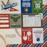 Scrapbooksrus DODGERS BASEBALL 12"X12" Scrapbook Paper Kit 12 Sheets - Image 5