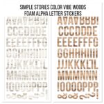 Simple Stories COLOR VIBE WOODS Foam Alpha Letter Stickers