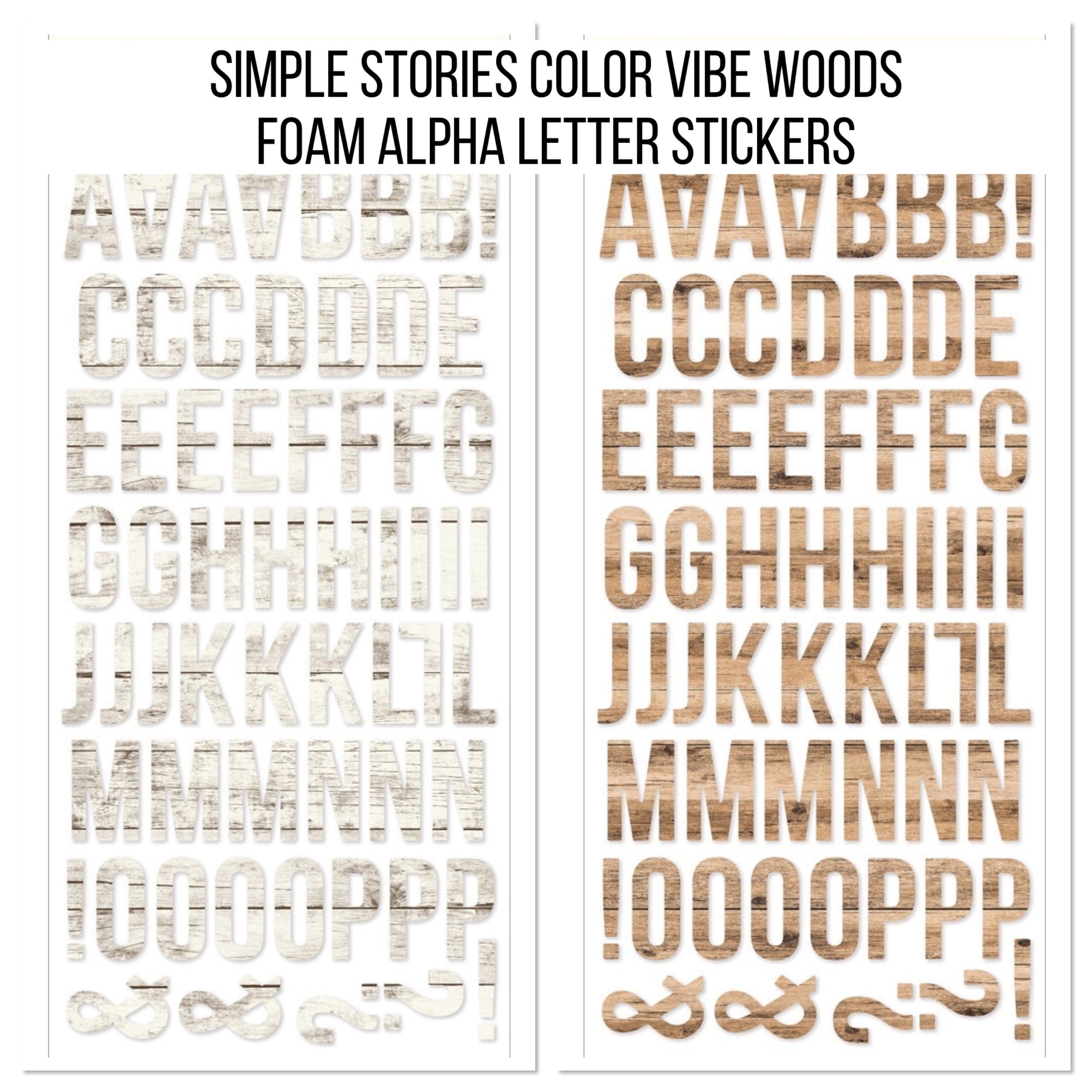 3234A710-10CB-4E85-B6BB-20C10401A62D.jpg Simple Stories COLOR VIBE WOODS Foam Alpha Letter Stickers - Image 1
