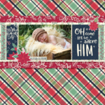Simple Stories Peace On Earth ALL IS CALM 12x12 Scrapbook Paper - Image 4