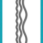Lawn Cuts STITCHED SIMPLE WAVY BORDERS Custom Craft Dies 3 pc.