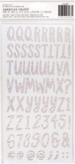 Thickers Dear Lizzy BONJOUR Glitter Chipboard Letter Stickers - Image 2