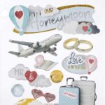 Paper House OUR HONEYMOON 3D Stickers 13pc