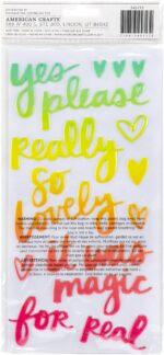 Thickers Sunshine Good Times LET’S DANCE Puffy Phrase Stickers - Image 2