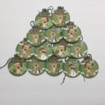 Tags & Ephemera 14pc CHRISTMAS TEDDY BEAR ORNAMENT TAGS