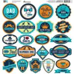 Reminisce DAD LIFE Scrapbook Paper Pack 2pc - Image 2