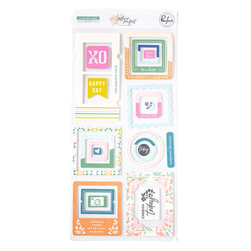 356C03FC-4C94-4AF9-B331-13DACADE5D6F.jpg Pinkfresh Studio PICTURE PERFECT CHIPBOARD FRAMES 23pc - Image 1