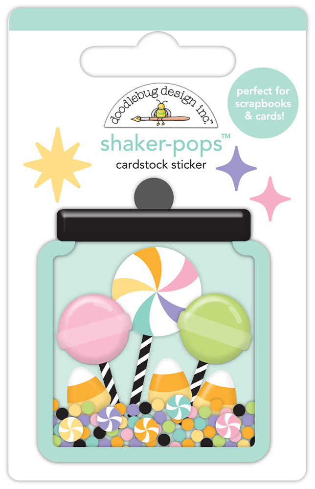 357E9C86-3839-4D9E-9532-4B1CB2325EC0.jpg Doodlebug Sweet & Spooky Shaker-Pops SWEET TREATS Stickers 4pc - Image 1