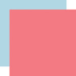 Echo Park Summer Fun DARK PINK LIGHT BLUE Solids 12"X12" Scrapbook Cardstock