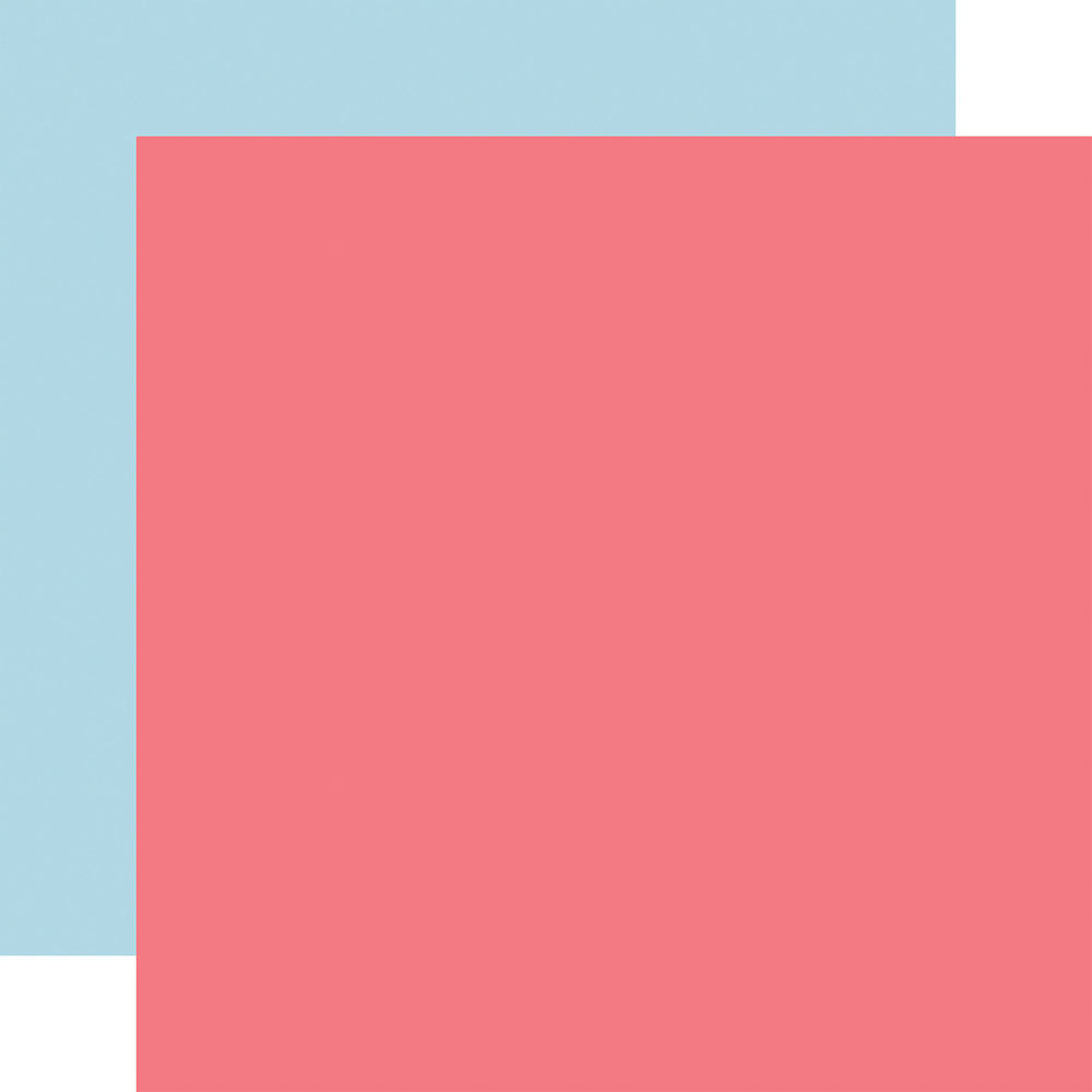3631971C-5DEA-4E16-9B32-4C8C8AAF5EBC.jpg Echo Park Summer Fun DARK PINK LIGHT BLUE Solids 12"X12" Scrapbook Cardstock - Image 1