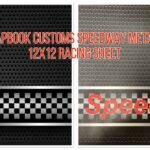 Scrapbook Customs SPEEDWAY METALLIC 12X12 Racing Sheet