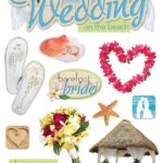 Paper House WEDDING ON THE BEACH 3D Stickers 11pc