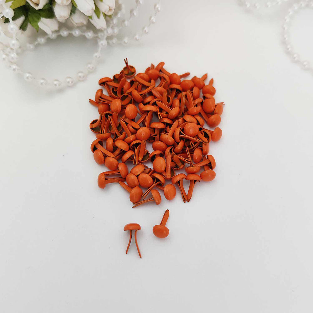 37E9FDDF-F24A-45B5-AC62-7D15D6C55618.jpg Dress My Craft BRIGHT ORANGE Colored Brads 100pcs - Image 1