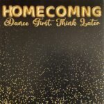 Gold Foil Balloons HOMECOMING DANCE FIRST THINK LATER 12"X12" Scrapbook Paper