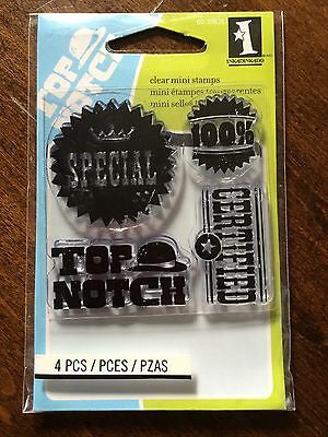39AE680A-9E49-4E97-B4EC-55BD74269AE8.jpg Inkadinkado QUALITY IS PRIORITY Clear Mini Stamps 4pc - Image 1