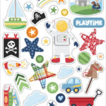 Echo Park MY LITTLE BOY Chipboard Accents