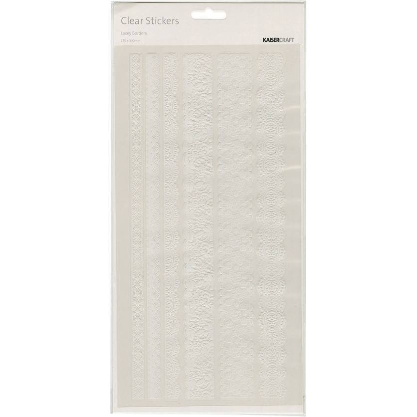 3A729542-BD3C-4B9F-8167-4C1AA6A47028.jpeg Kaisercraft LACEY BORDERS 12X6 Clear Stickers 6pc - Image 1