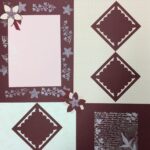 Premade Pages PINK & BURGUNDY  12"X12" (2) Scrapbook Pages