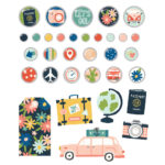 Simple Stories PACK YOUR BAGS DECORATIVE BRADS 33pc - Image 2