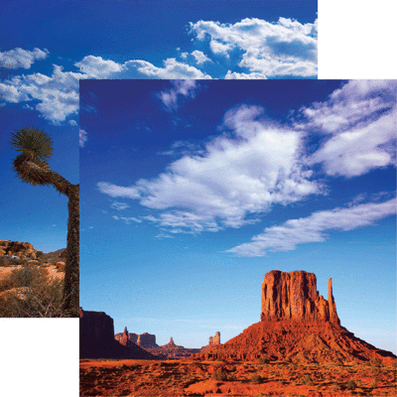 3C531E62-DDBE-4547-8DDC-A606A2D13ED7.gif Reminisce Scenic Southwest MONUMENT VALLEY 12"X12" Scrapbook Paper - Image 1