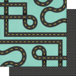 Scrapbook Customs ROAD TRIP MEMORIES DS 12"X12" Scrapbook Paper
