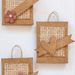 Little Birdie SHADES OF BROWN GIFT BAGS Handmade Embellishments 4PCS