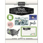 Scrapbook Customs UTAH SCRAPBOOK KIT Papers and Stickers 9pc - Image 2