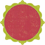 Making Memories Glit MiniDot RED MISTLETOE 12"X12" Die Cut Sheet