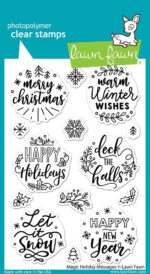 Lawn Fawn MAGIC HOLIDAY MESSAGES Clear Stamp & Die Set - Image 4