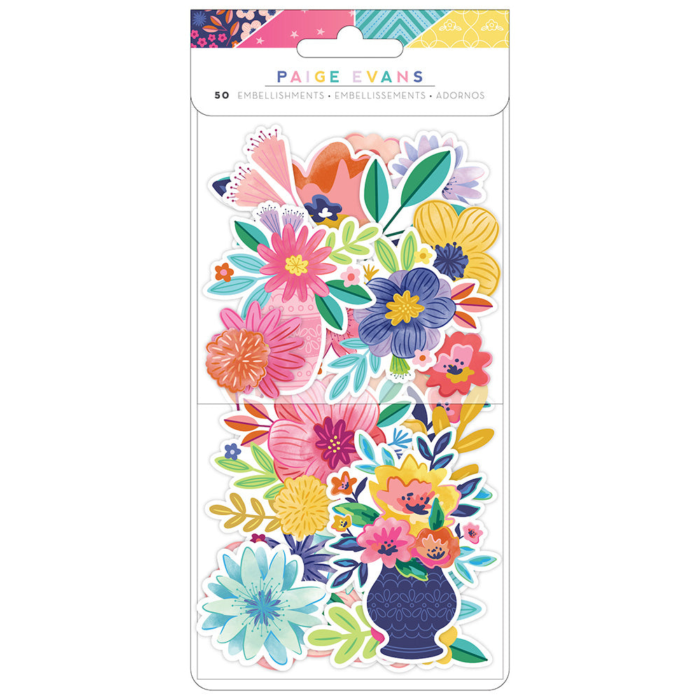 3E721693-2492-4D6B-8C9A-82E2A47B15CA.jpg Paige Evans Blooming Wild EMBELLISHMENTS 50pc - Image 1