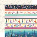 Echo Park Mermaid Dreams BORDER STRIPS 12"x12" Paper