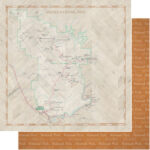 Scrapbook Customs NATIONAL PARK MAP AND WORDS 12"X12" Scrapbook Paper - Image 35