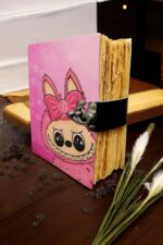 Soft Leather Journal LABUBU Blank Lock Handmade A7 - Image 4