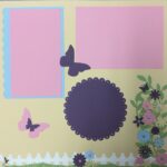 Premade Pages SPRING BUTTERFLIES 12"X12" (2) Scrapbook Pages