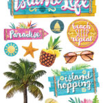 Paper House ISLAND LIFE 3D Stickers 15pc