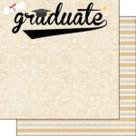 GRADUATION SWISH 12"X12" Scrapbook Customs Paper
