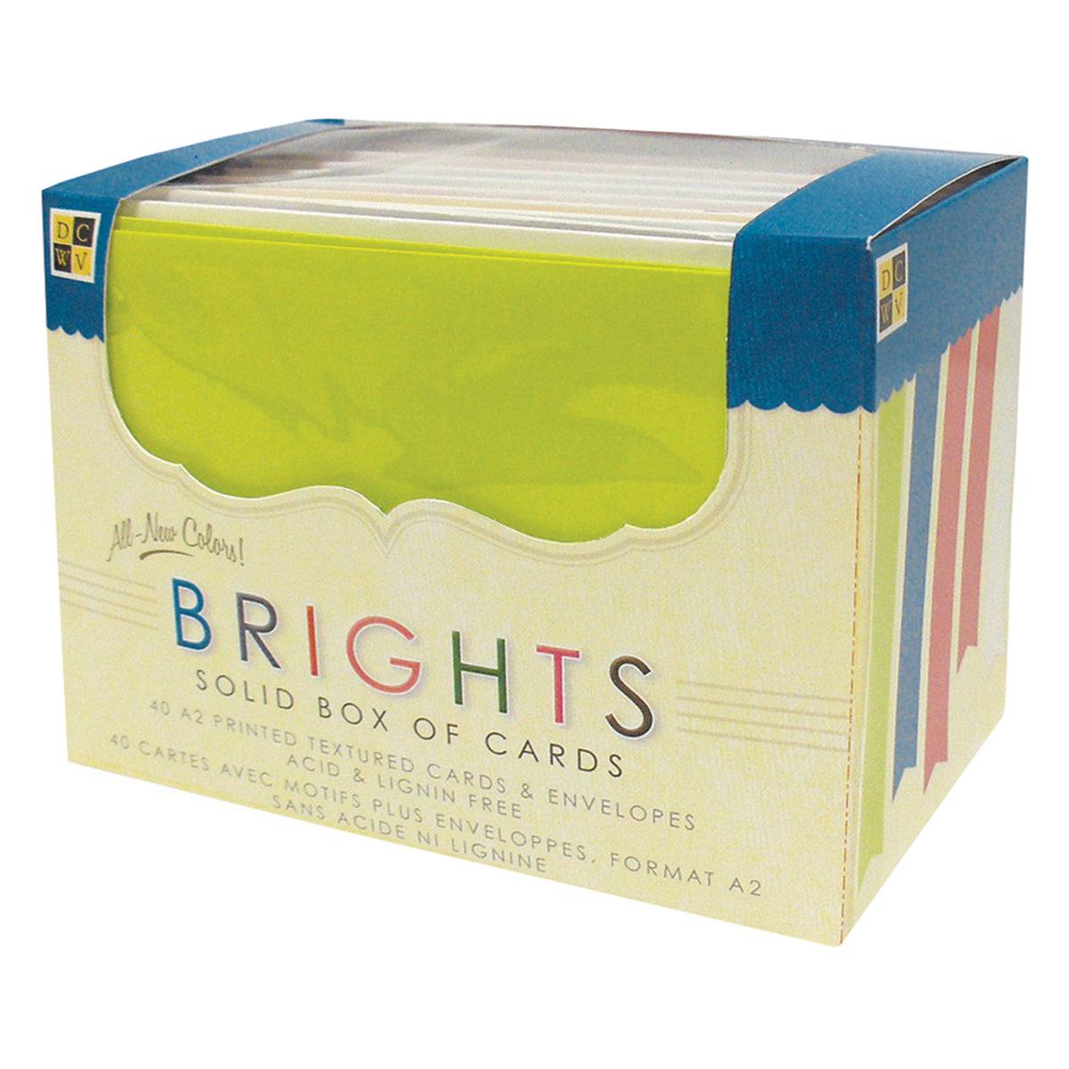 414285PK.jpg DCWV Solid Box of Cards BRIGHTS A2 Cards & Envelopes 40pc - Image 1