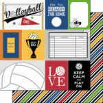 VOLLEYBALL LIFE KIT 12"X12" Scrapbook Paper 12 Sheets - Image 4