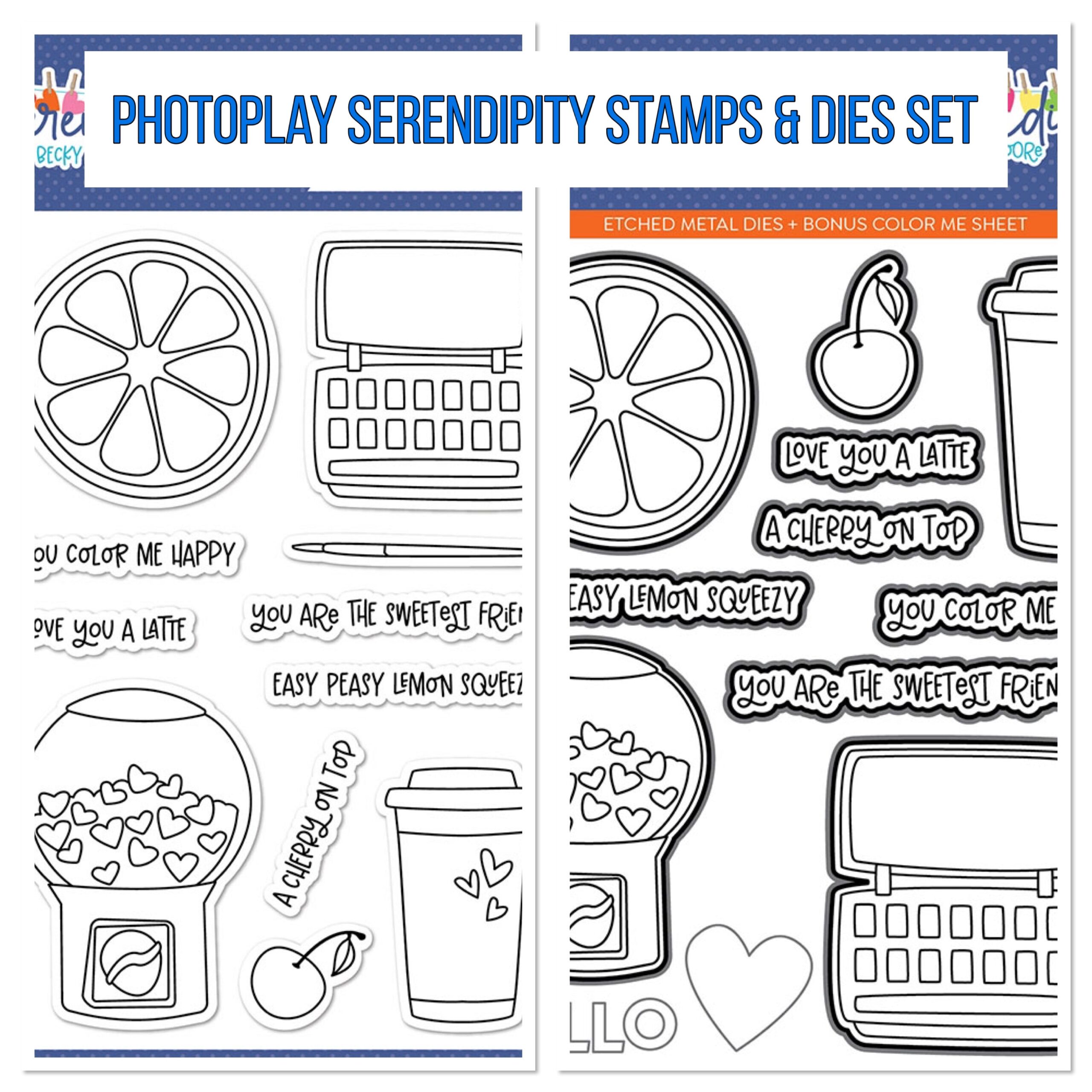42970091-58BD-4F52-9EE2-DA75BA8A990C.jpg Photoplay SERENDIPITY Stamps & Dies Set - Image 1