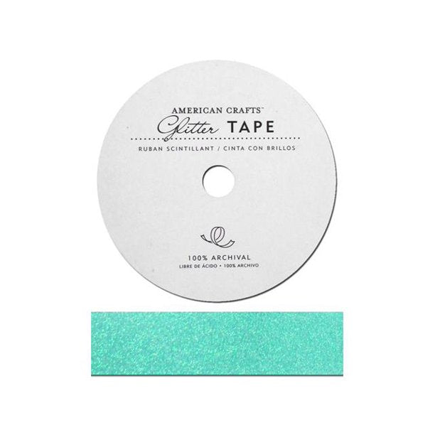 42FFDC84-9B86-4916-84BF-41DB971A3AD8.jpg AC Glitter Tape AQUA 7/8" 3 Yards - Image 1