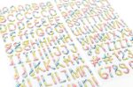 Thickers Pebbles Fun in the Sun PRISMATIC Printed Chipboard Letter Stickers 144pc - Image 3