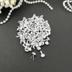 Dress My Craft POWDER WHITE Colored Brads 100pcs