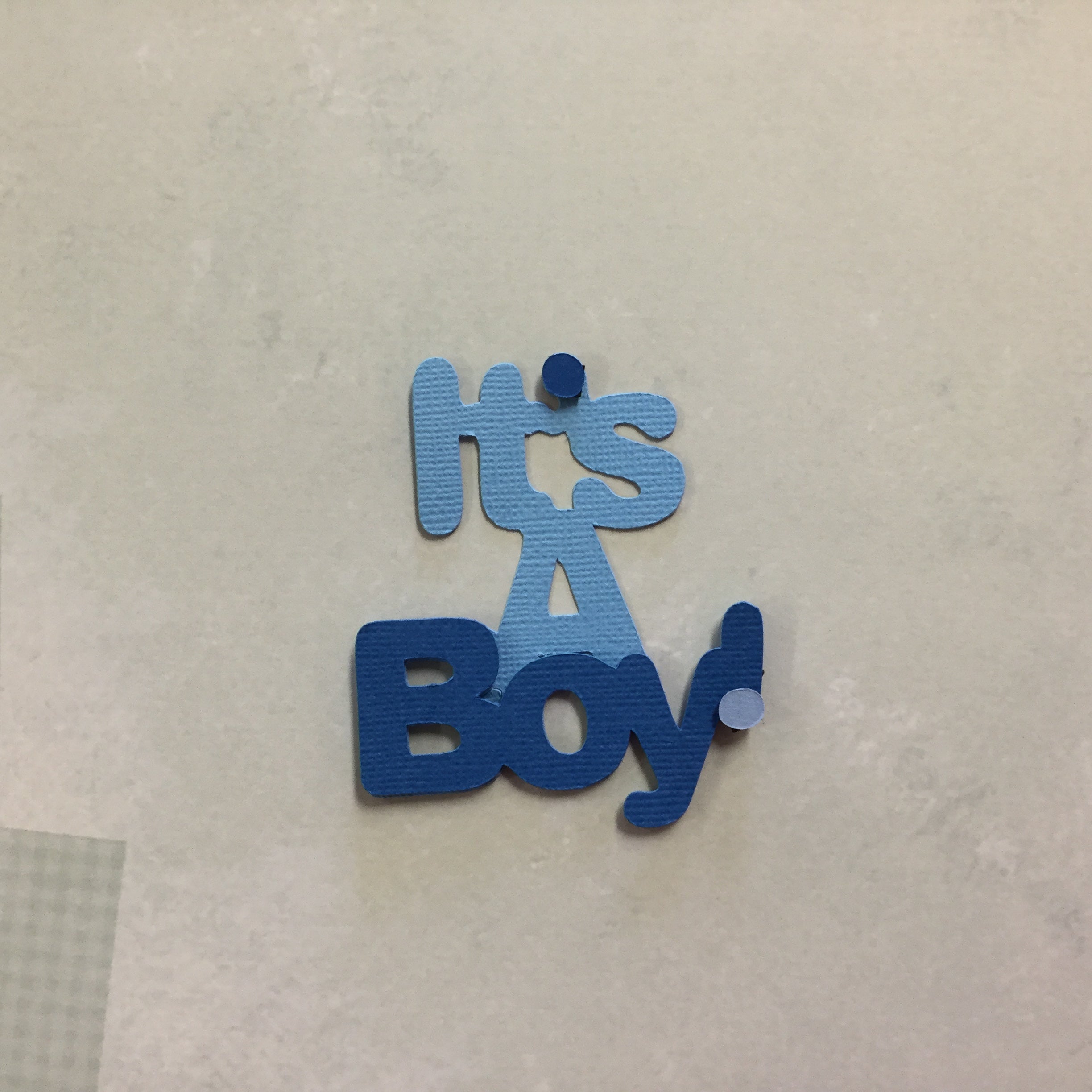 4441CCAA-0215-4EB5-9EC9-AC320DF9CB0A.jpg IT’S A BOY Custom Scrapbook Die Cut Embellishments - Image 1