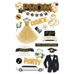 Paper House PROM Night 3D Stickers 17pc - Image 2